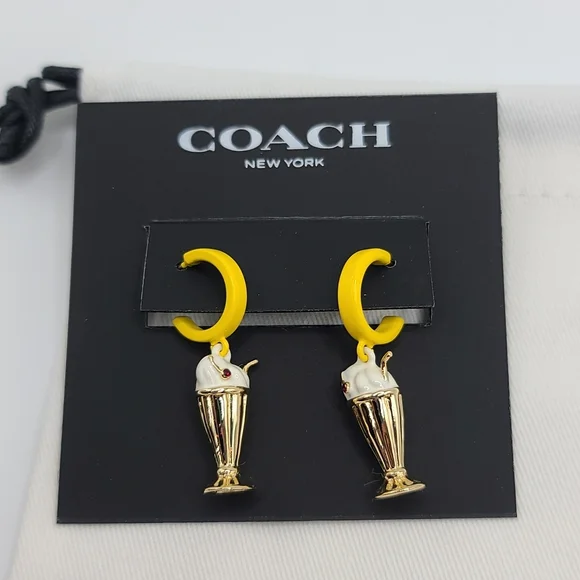 Coach Sundae Hoop Huggie Earrings - Picture 3 of 5